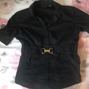 Black collared shirt
